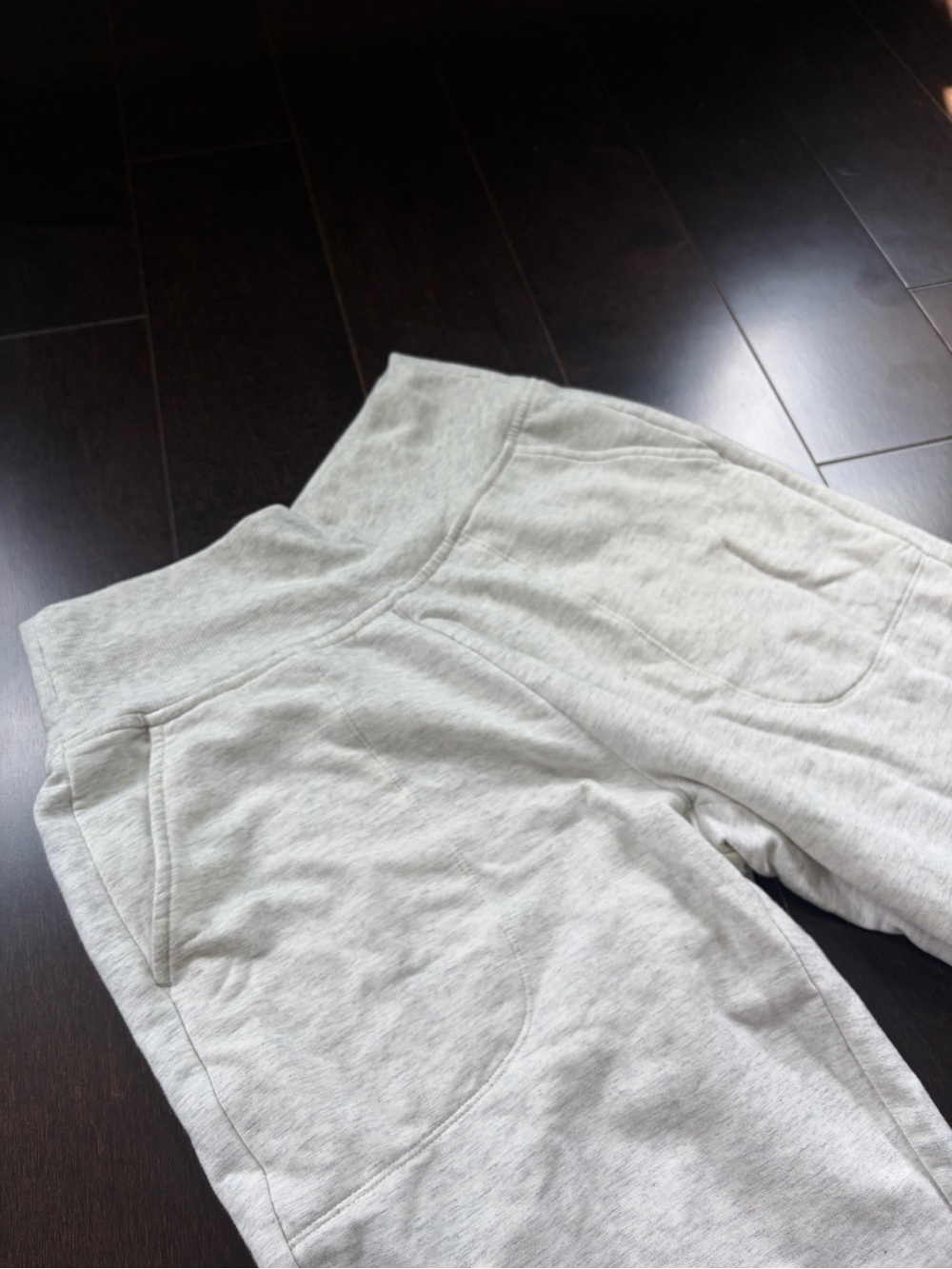 Athleta Light Gray Knit Jogger Pants
